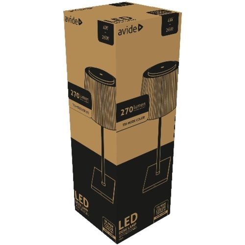 AVIDE Led Asztali Lámpa Fekete Usb 4W