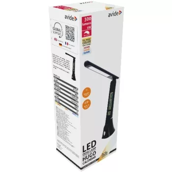 AVIDE Led Asztali Lámpa Bőrhatású Hugo Fekete 6W Naptár