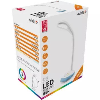 AVIDE Led Asztali Lámpa Ben Rgb Fehér 4W