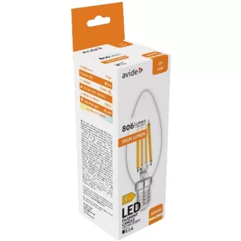 AVIDE Led Filament Candle 6W E14 Nw 4000K High Lumen