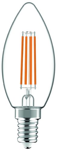 Avide LED Filament gyertya 4.9W E14 meleg fehér 2700K Super High Lumen