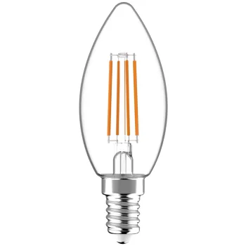   Avide LED Filament gyertya 6.5W E14 meleg fehér 2700K High Lumen