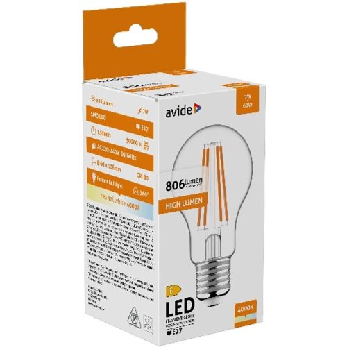 AVIDE Led Filament Globe 7W E27 Nw 4000K