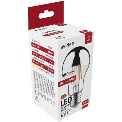 AVIDE Led Filament Half Mirror 7W E27 Ww 2700K