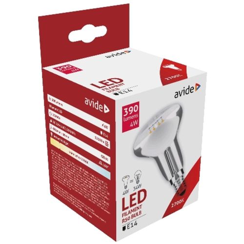 AVIDE Led Filament R50 4W E14 160° Ww 2700K