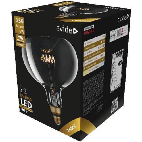 AVIDE Led Jumbo Filament Eshima 190X255Mm Smoky 6W E27 2400K Fényerőszabályzós