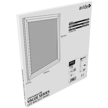   AVIDE Led Panel 600X600Mm 40W Cw 6400K 120Lm/W Value Range Backlit