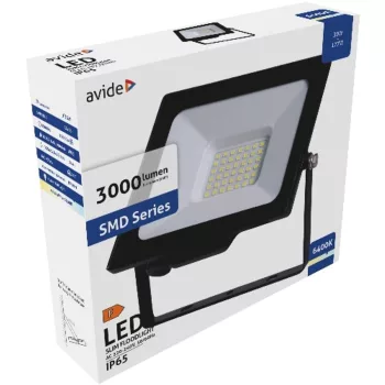AVIDE Led Reflektor Slim Smd 30W Cw 6400K