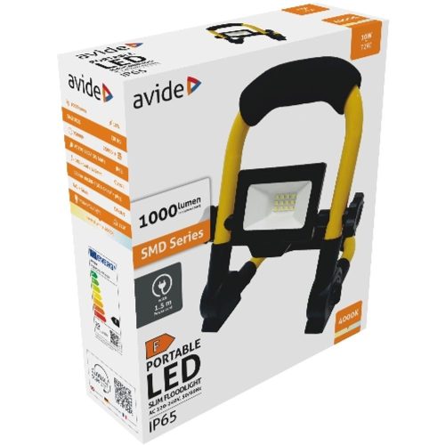 AVIDE Led Reflektor Slim Smd 10W Állványos 1.5M Nw 4000K
