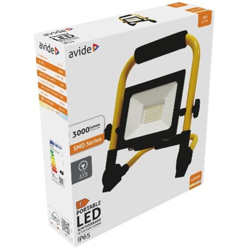 AVIDE Led Reflektor Slim Smd 30W Állványos 1.5M Nw 4000K