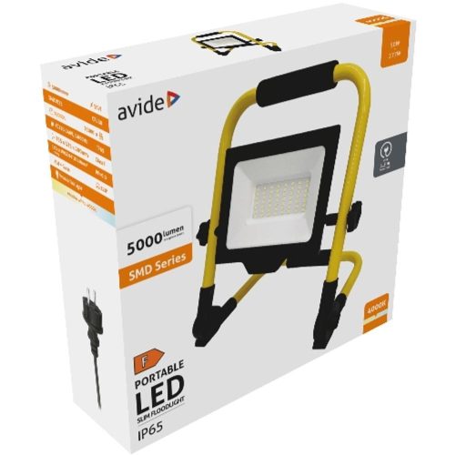 AVIDE Led Reflektor Slim Smd 50W Állványos 1.5M Nw 4000K