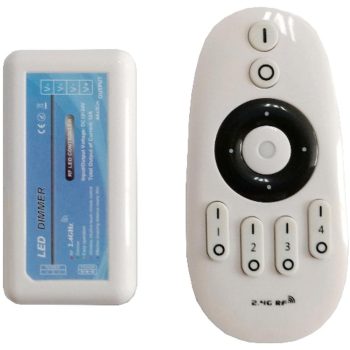   AVIDE Led Szalag 12-24V 144W Fényerőszabályzó 4 Zónás Rf Távirányító És Vezérlő