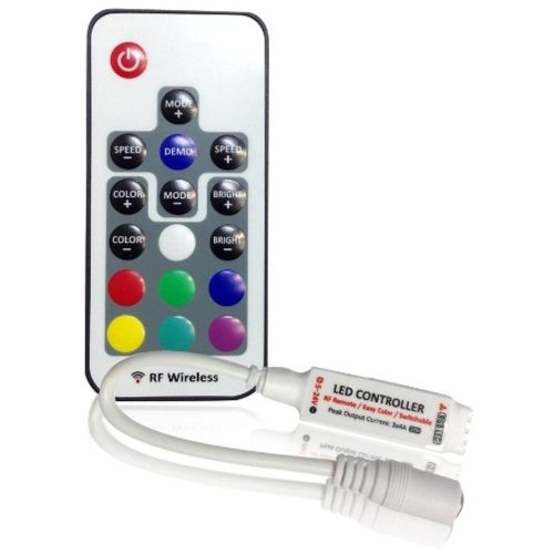 AVIDE Led Szalag 5-24V 144W Rgb 17 Gombos Rf Távirányító És Vezérlő