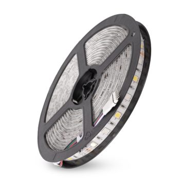 Avide LED Szalag 12V 12W RGB+W(6000K) IP65 5m