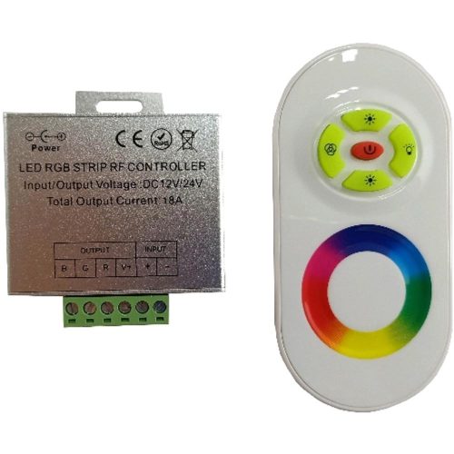 AVIDE Led Szalag 12-24V 216W Rgb 5 Gombos Rf Érintőpaneles Távirányító És Vezérlő