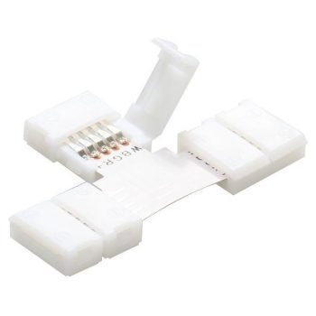   Avide LED Szalag 12-24V T elosztó elem, forr.mentes, RGB+W-5 eres, 10mm (10 db-os csom.)