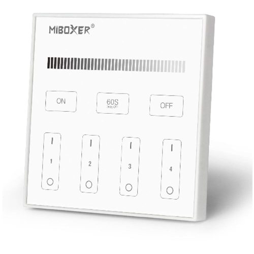AVIDE Led Szalag 12-24V Fényerőszabályzó 4 Zónás Rf Beépíthető /Ac180-240V/ Érintőpaneles Távirányító