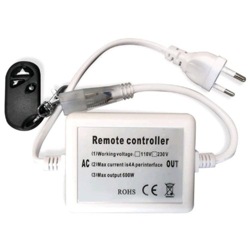 AVIDE Led Szalag 220V 600W Fényerőszabályzó 3528 Smd Rádiós Távirányító És Vezérlő