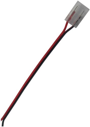 Avide C-LED Szalag 12-24V csatlakozó, forr.mentes, fehér-2eres, 10mm/150mm (10 db-os csom.)