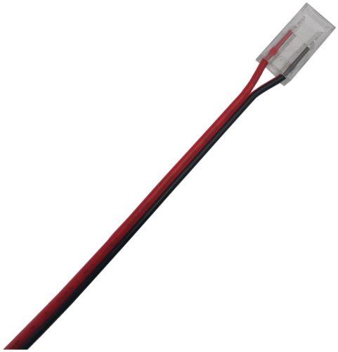Avide LED Szalag 12-24V csatlakozó, forr.mentes, fehér-2eres, 8mm/150mm (10 db-os csom.)