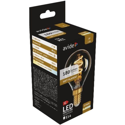 AVIDE Led Soft Filament Mini Globe 3W E14 Ew 2700K