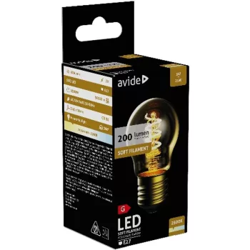 AVIDE Led Soft Filament Mini Globe 3W E27 Ew 2500K