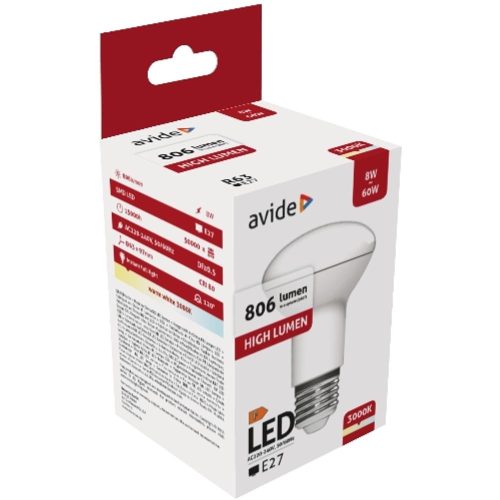 AVIDE Led R63 8W E27 Ww 3000K