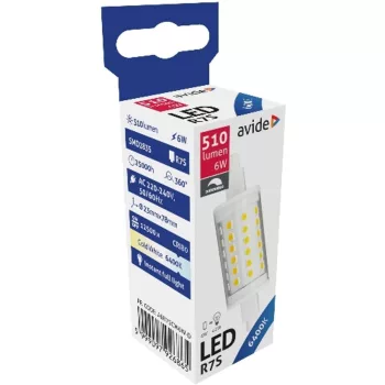 AVIDE Led 6W R7S 23X78Mm Cw 6400K Fényerőszabályzós