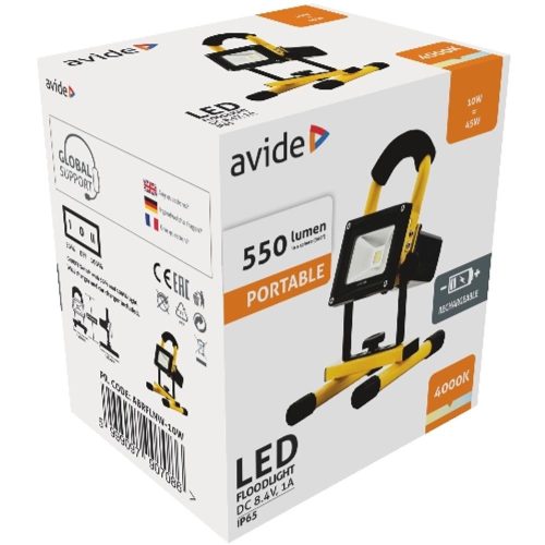 AVIDE Led Reflektor Akkumulátoros 10W Nw 4000K