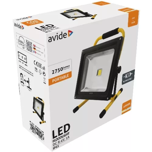 AVIDE Led Reflektor Akkumulátoros 50W Nw 4000K