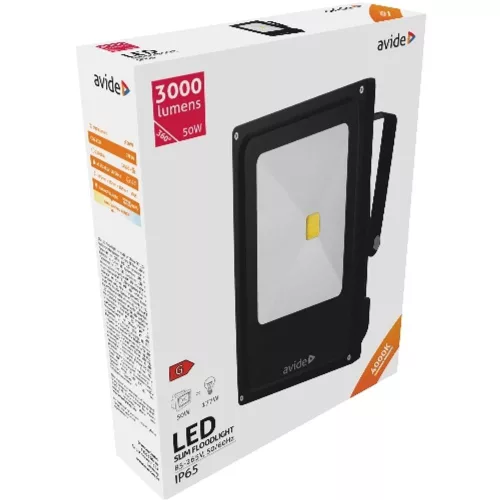 AVIDE Led Reflektor Slim 50W Nw 4000K