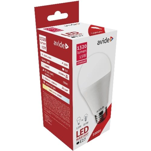 AVIDE Led Globe Standard  A60 15W E27 Ww