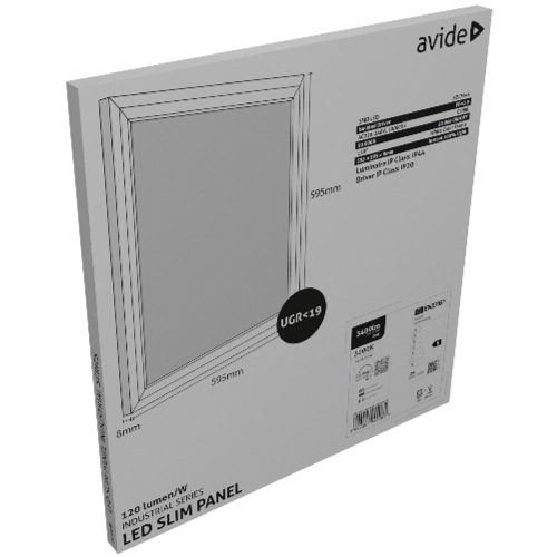 AVIDE Led Panel 600X600Mm 29W Ww 3000K 120Lm/W Ugr+Ip44 Industrial Range