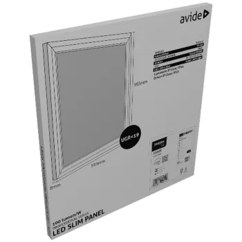   AVIDE Led Panel 600X600Mm 36W Ww 3000K 100Lm/W Ugr+Ip44 Professional Range