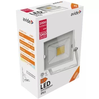AVIDE Led Reflektor Slim Smd 20W Nw 4000K Fehér
