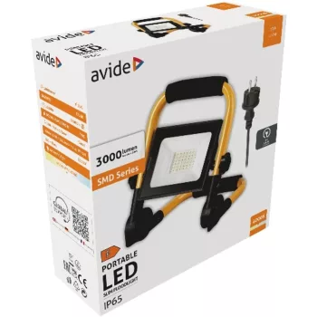 AVIDE Led Reflektor Slim Smd 30W Állványos 1.5M Nw 4000K