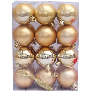Artezan Karácsonyfadísz Gömb 5cm Arany 24db/doboz