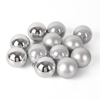 Artezan Karácsonyfadísz Gömb 6cm Ezüst 30 db-os