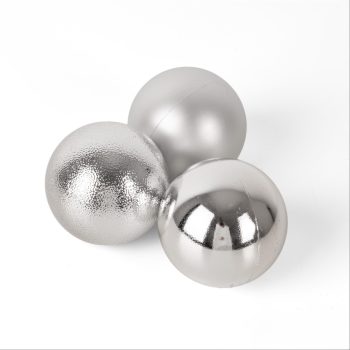   Artezan Karácsonyfadísz Gömb 6cm, Karton Display 9db/cső, 30cső/karton, Ezüst