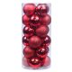 Artezan Karácsonyfadísz Gömb 8cm Cső Piros 24db/doboz