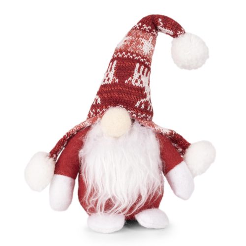Artezan Karácsonyi Gnóm 24cm Piros-Fehér Motívumos