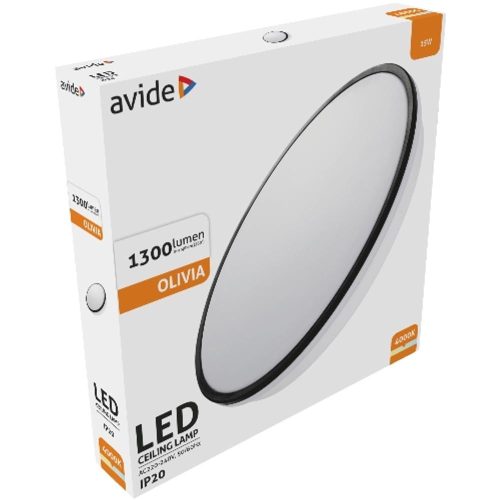 AVIDE Led Mennyezeti Lámpa Olivia Fekete 15W 280*55Mm Nw 4000K