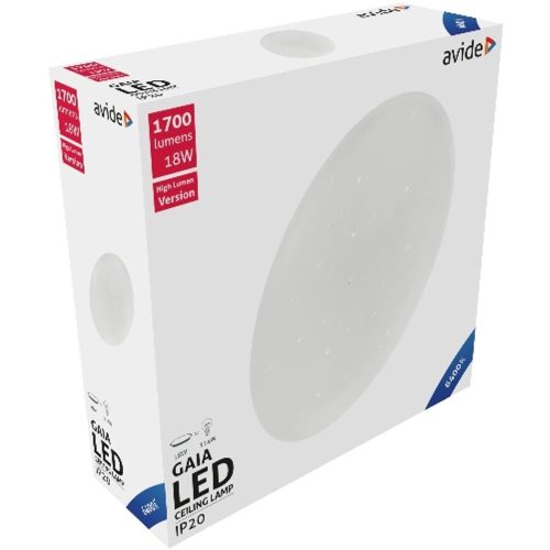 AVIDE Led Mennyezeti Lámpa Gaia 18W 330*105Mm Cw 6400K