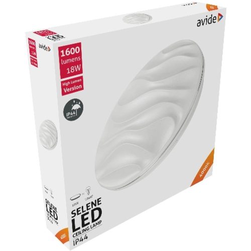 AVIDE Led Mennyezeti Lámpa Ip44 Selene 18W 330*68Mm Nw 4000K