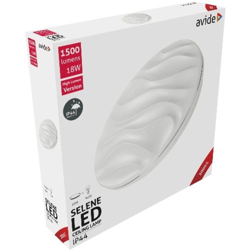 AVIDE Led Mennyezeti Lámpa Ip44 Selene 18W 330*68Mm Ww 3000K