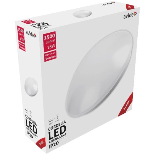 AVIDE Led Mennyezeti Lámpa Cordelia 18W 330*100Mm Ww 3000K