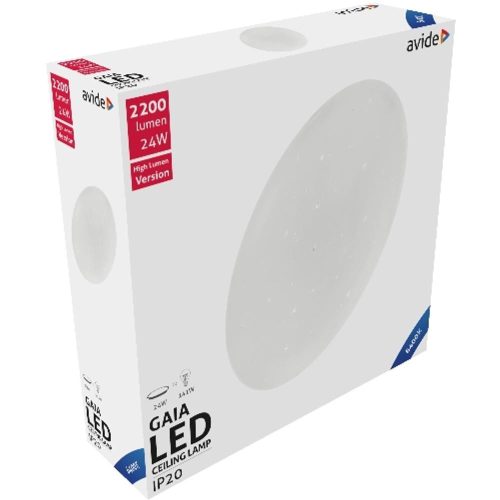 AVIDE Led Mennyezeti Lámpa Gaia 24W 380*105Mm Cw 6400K