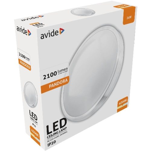 AVIDE Led Mennyezeti Lámpa Pandora (Alu) 24W 380*110Mm Nw 4000K