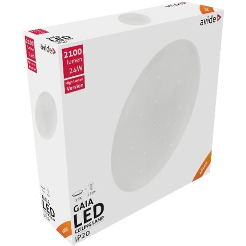 AVIDE Led Mennyezeti Lámpa Gaia 24W 380*105Mm Nw 4000K