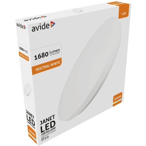 AVIDE Led Mennyezeti Lámpa Janet 24W 380*60Mm Nw 4000K